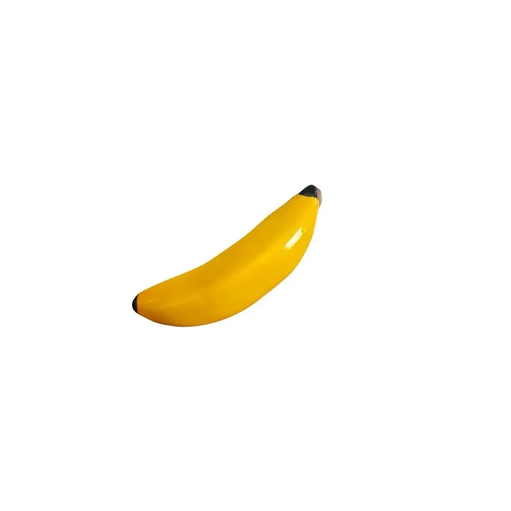 1970s Banana Brooch Yellow Ceramic Fruit Pin Deadstock Kitsch Pop Art